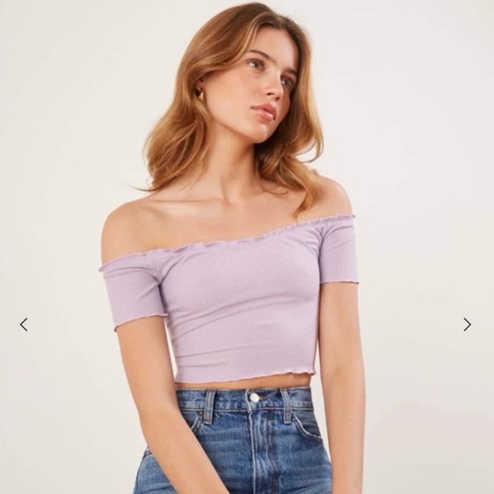 Reformation Willet Lavender Top